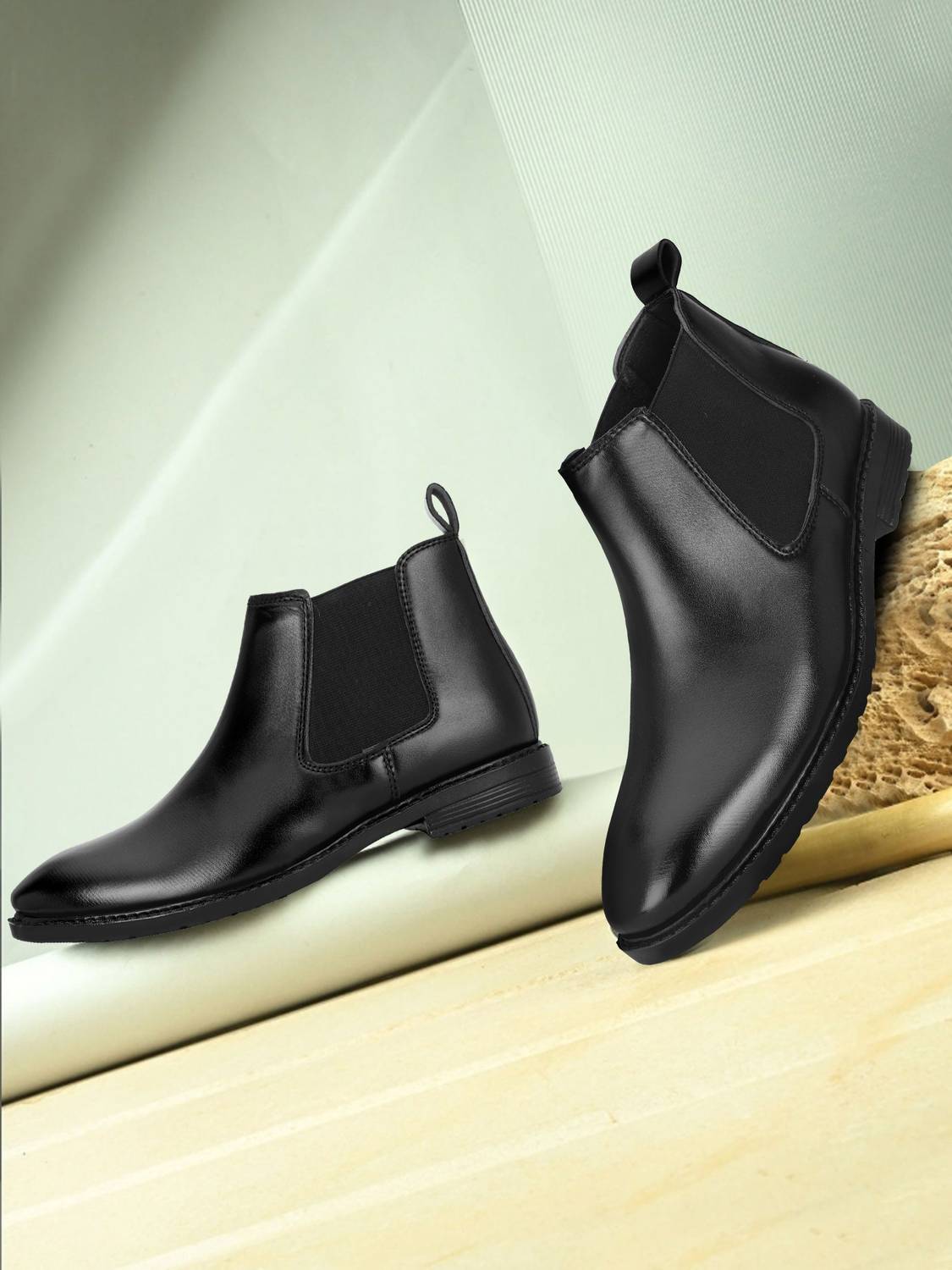 Footgrab Chelsea Boots For Men Black - Image 2