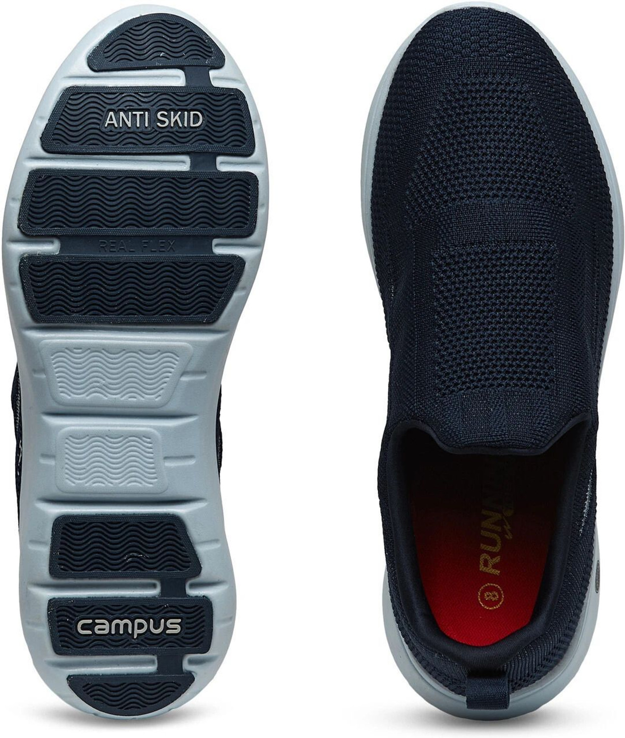Image of CAMPUS DRAFT Men's Casual Shoes | Molded Insole with Anti-Skid Sole Design | Slip-On Casuals For Men