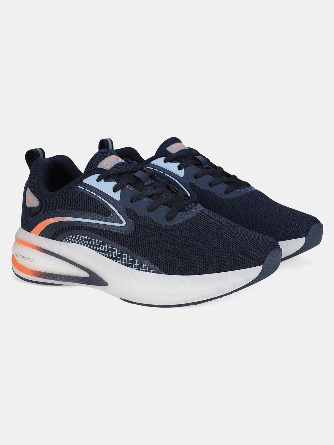 Image of CAMPUS REBEL Men's Sports Shoes | Breathable Mesh Upper with Nitrofly Tech | Lace-Up Running Shoes For Men