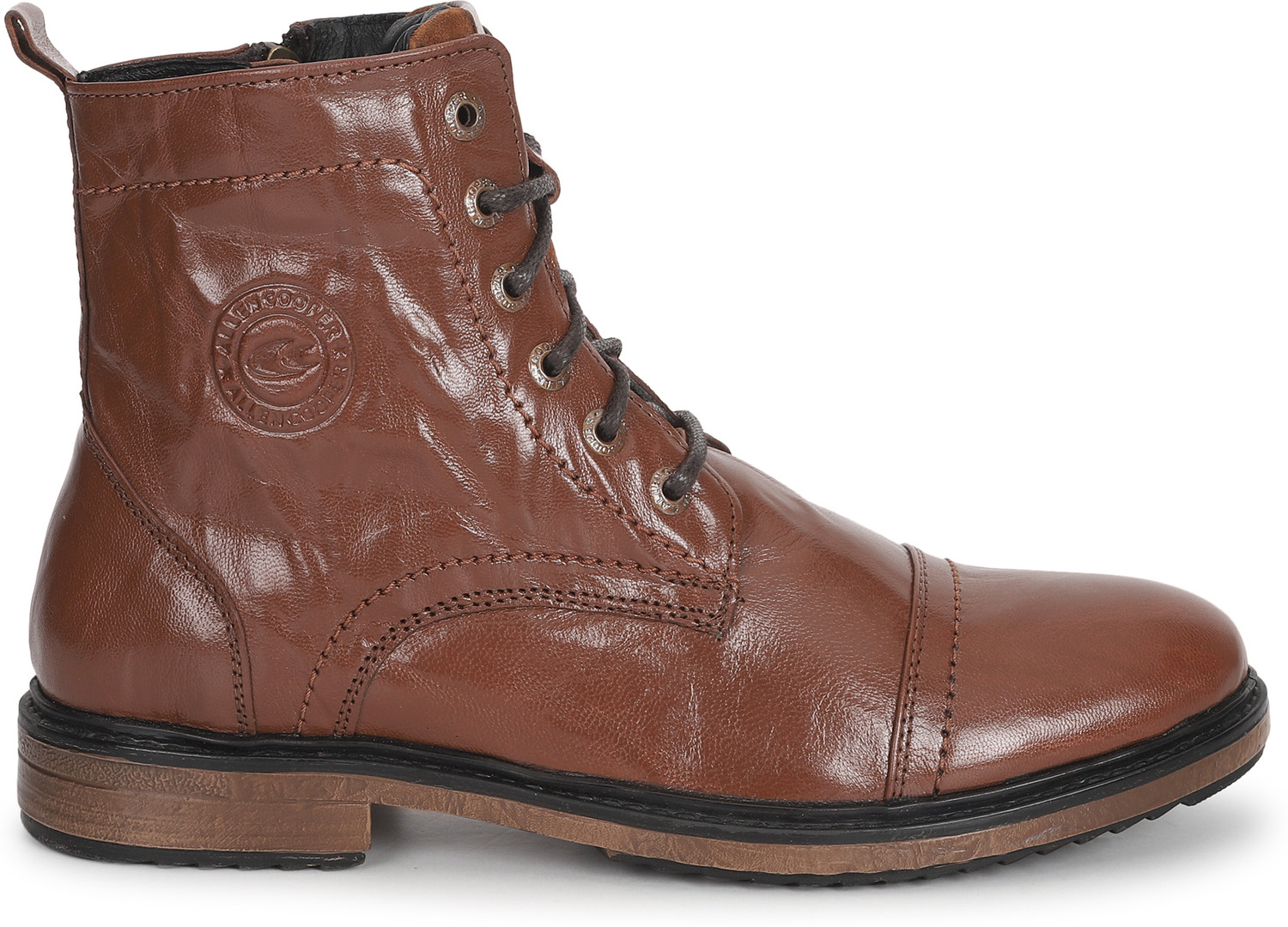 Image of Allen Cooper Classic Crumbled Leather Durable Boots For Men