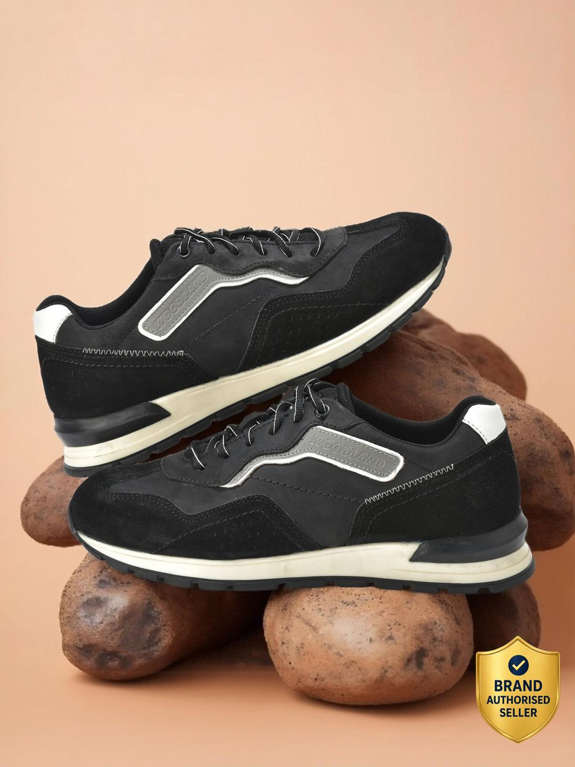 Image of WOODLAND Lace Up Lightweight Breathable Comfortable Daily Use Casuals For Men