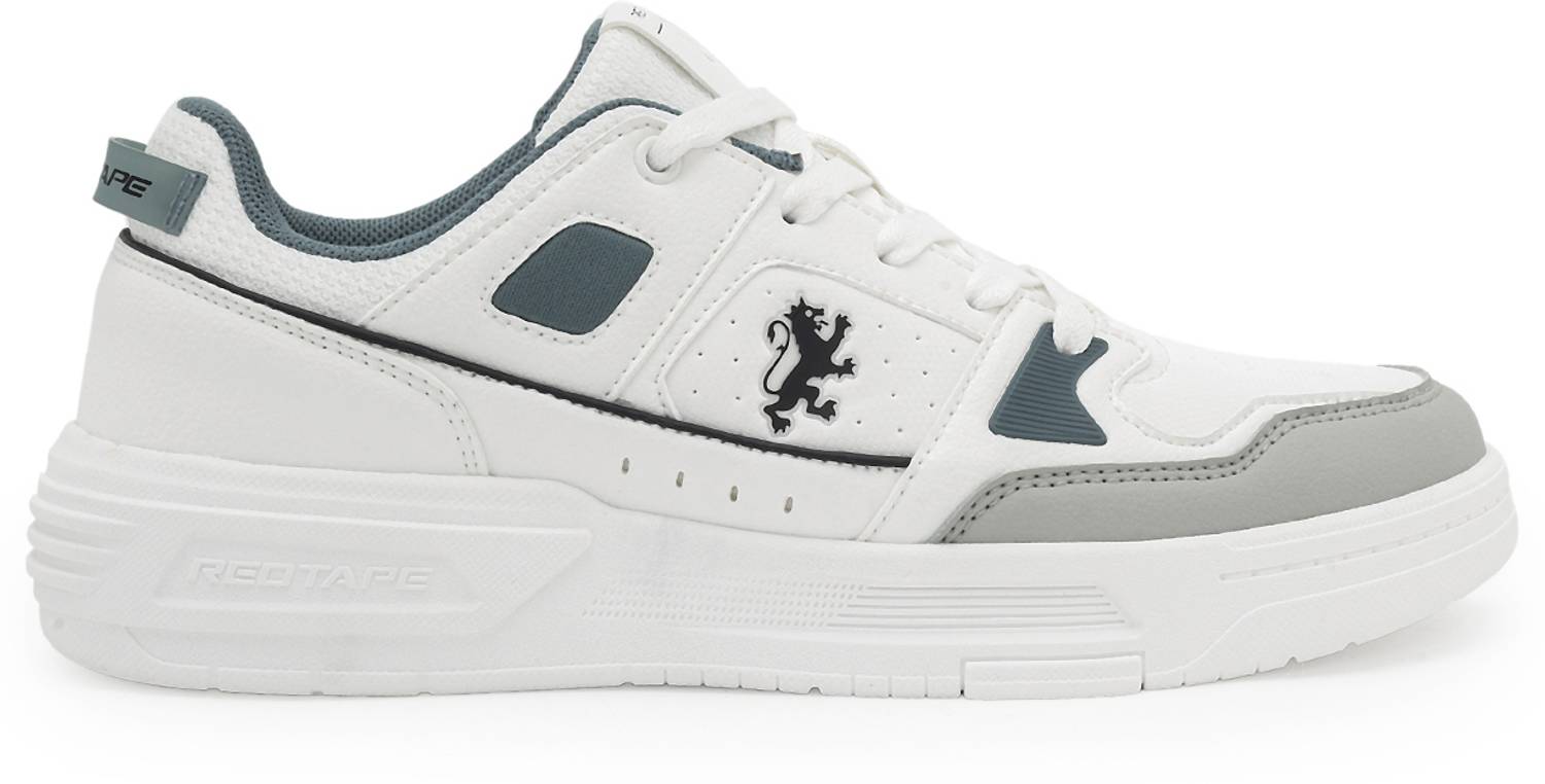 RED TAPE Low Cut Lifestyle Sneakers for Men in White Green - Image 2
