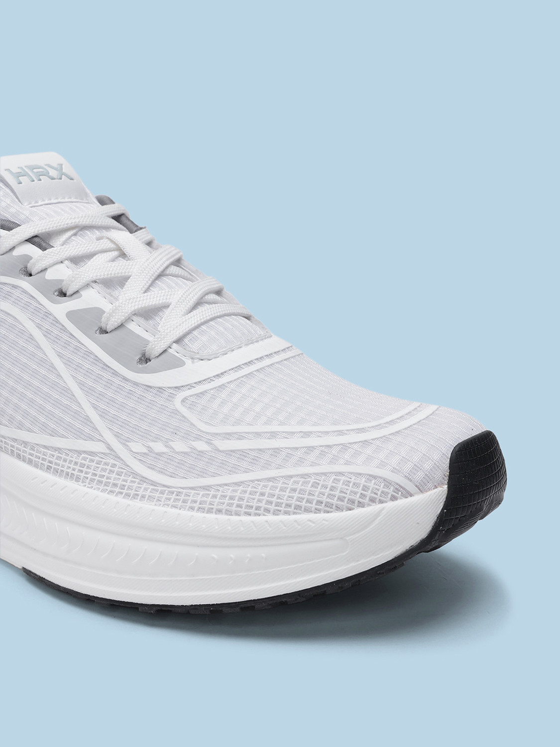Image of HRX by Hrithik Roshan HX-420 03 Running Shoes For Men (Off White, Grey, 9)