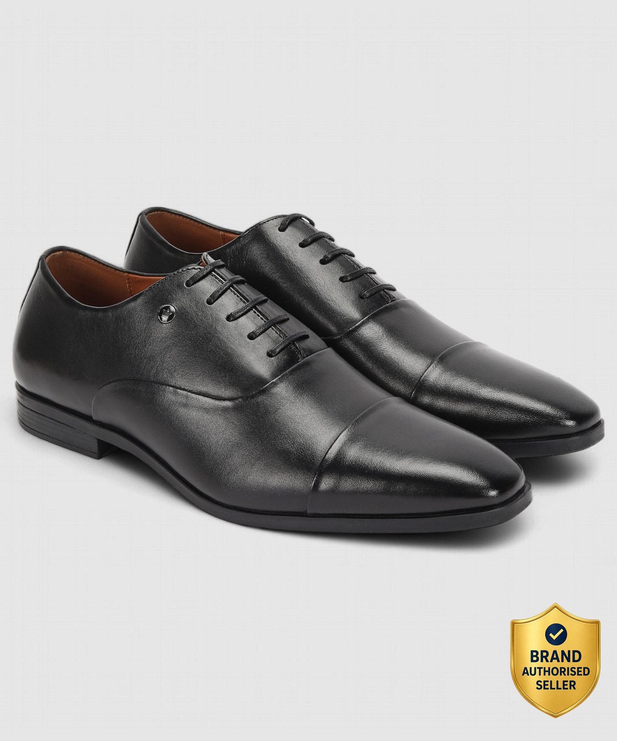 Image of LOUIS PHILIPPE Premium Leather Breathable Anti-Slip with Heel Formal Oxford For Men
