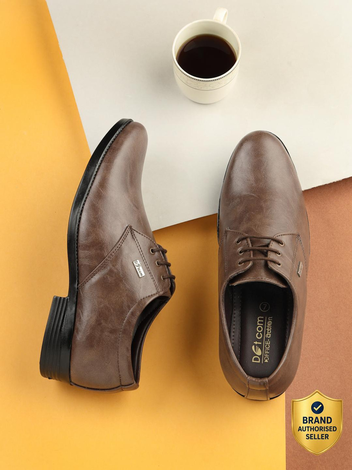 Image of action Dotcom OFFICE-12 Classy Trendy Comfortable lightweight Formal Lace-Up Derby For Men