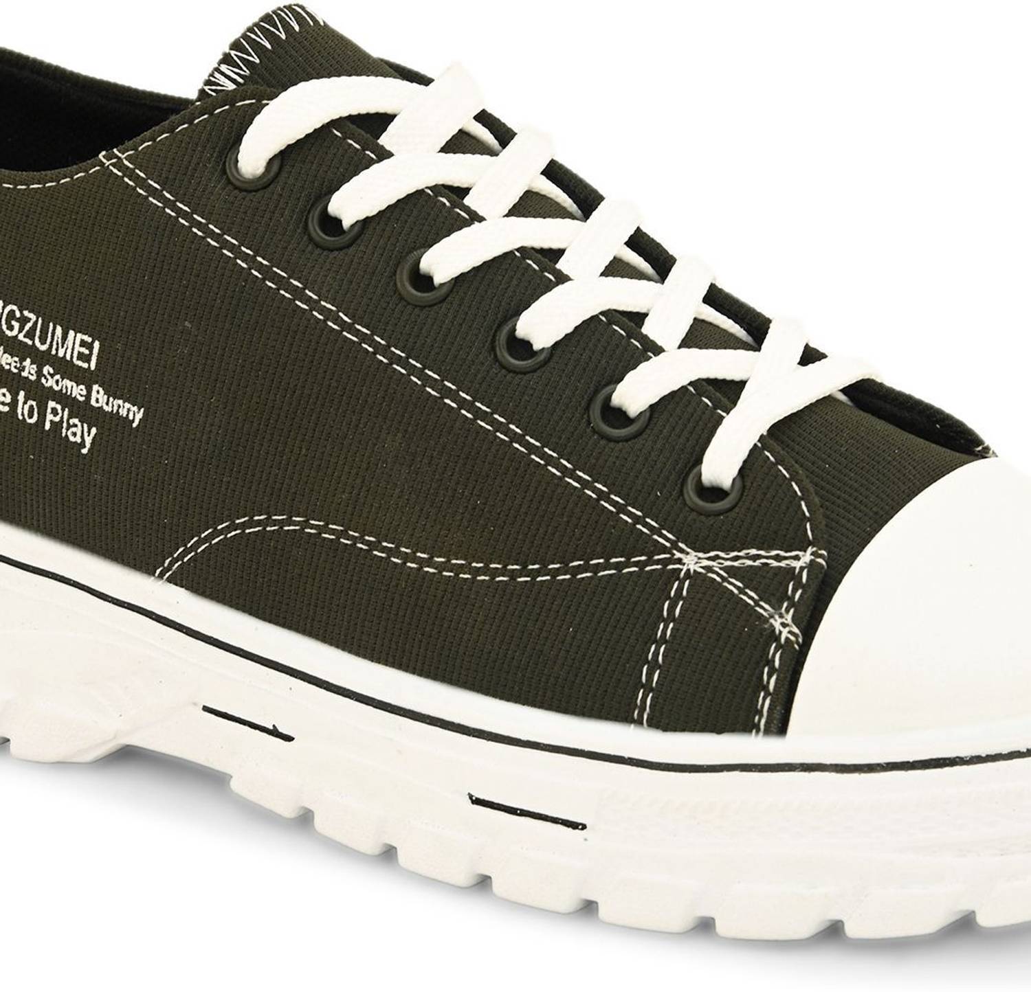 AMICO Canvas Shoes For Men Green - Image 2