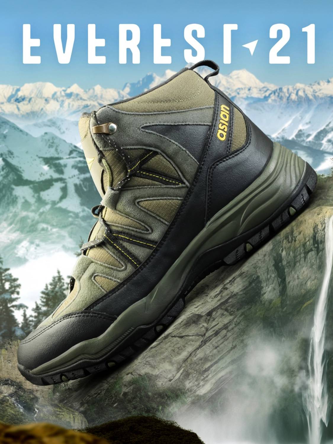 Asian Men's Water-Resistant Hiking/Snow Boots