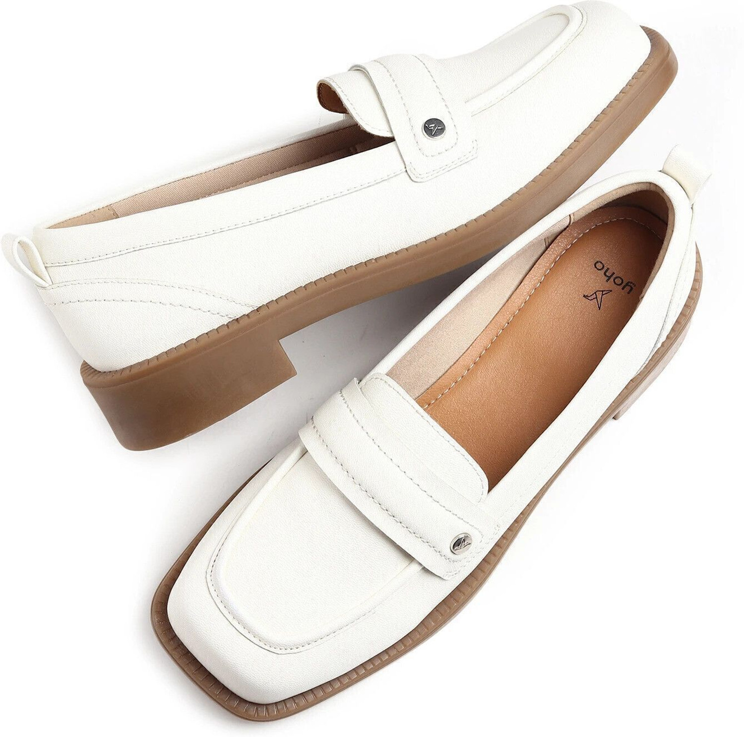 Image of yoho Stella 002|TPR Sole | Comfy & Stylish Block Heel Moccasins |Casual & Formal Mocassin For Women