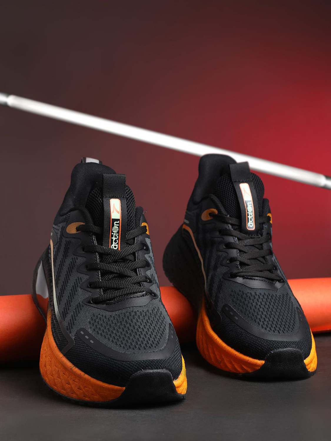 Image of action Athleo TURBO-502 Trendy Lightweight Comfortable Durable Sports Lace-Up Running Shoes For Men