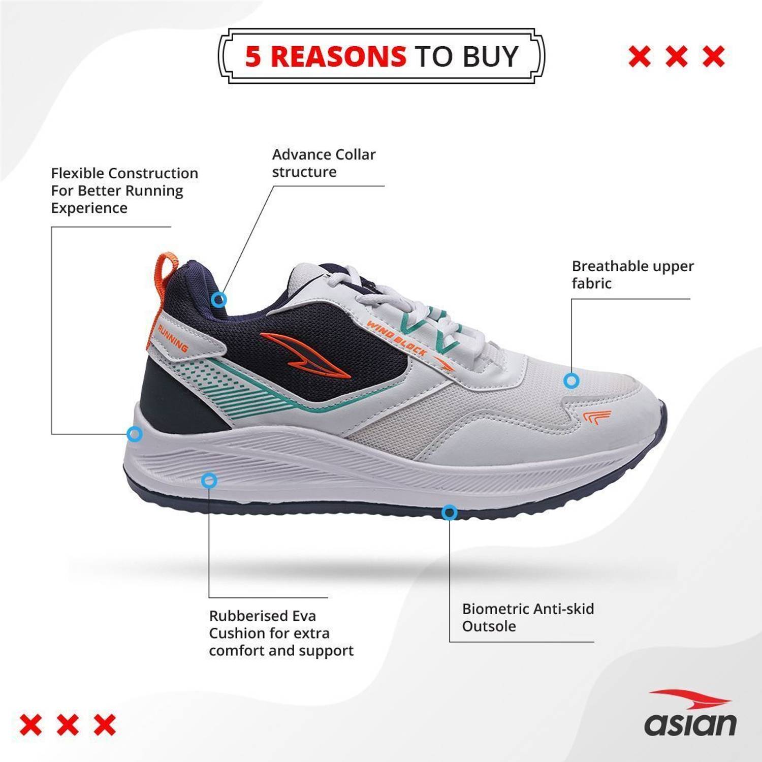 asian Thar-01 White Sneakers - Image 3