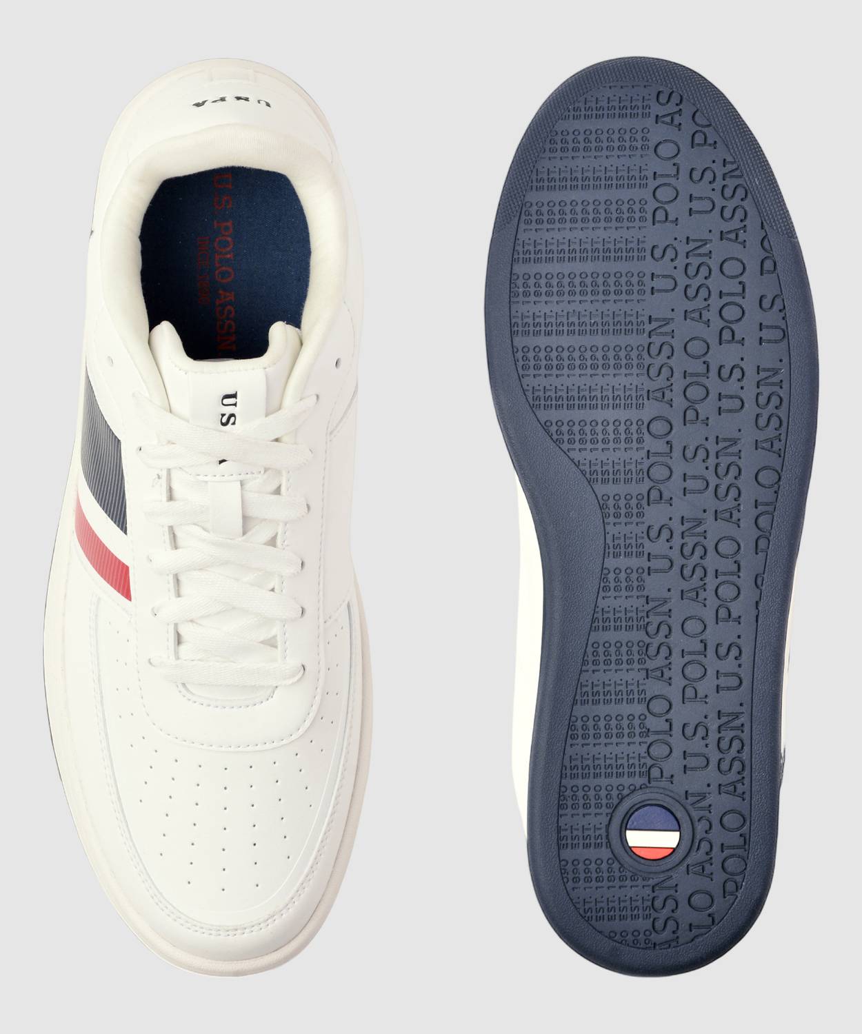 U.S. POLO ASSN. Men's White Sneakers - Image 5