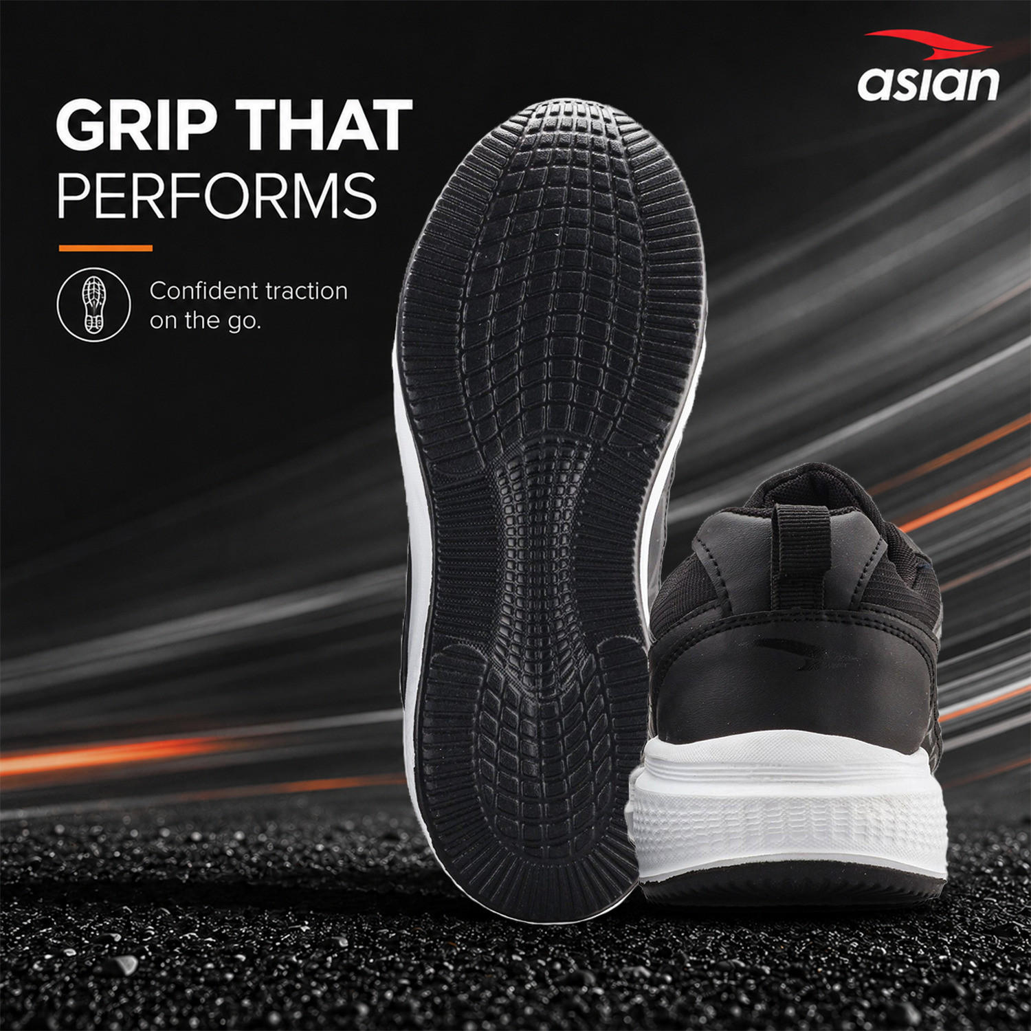 Image of asian Wonder-34 Men's Running Shoes with Mesh Upper & Comfortable Cushioned Sole Running Shoes For Men