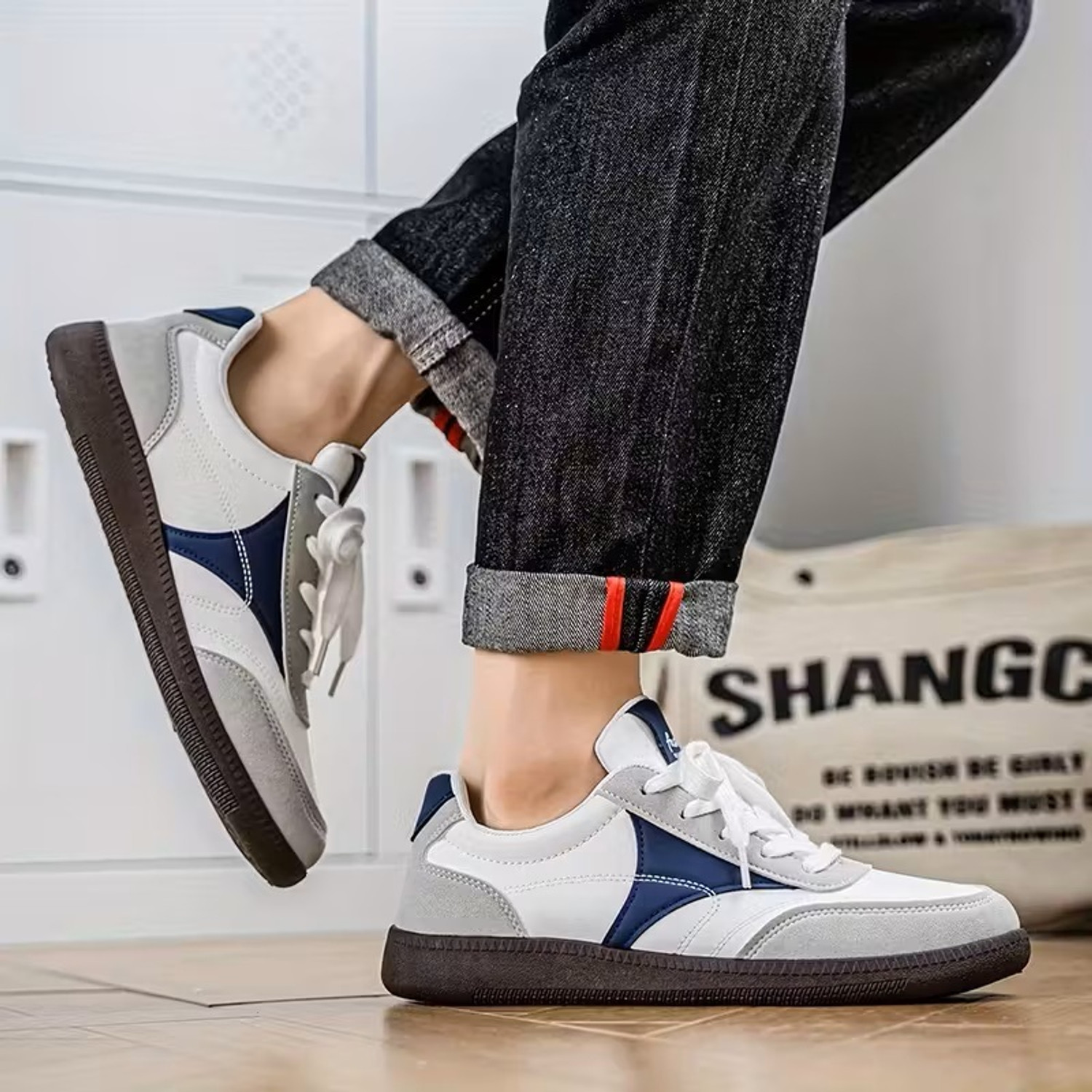 Image of Robbie jones Casual Lace-Up Sneakers for Men Sneakers For Men Sneakers For Men
