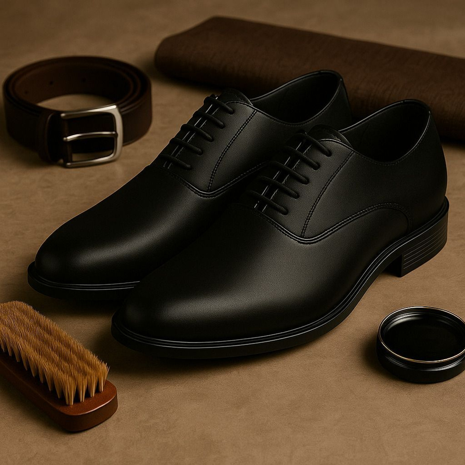 Image of Connolly Premium Leather Black Formal Shoes Lace-Up for Men Oxford For Men