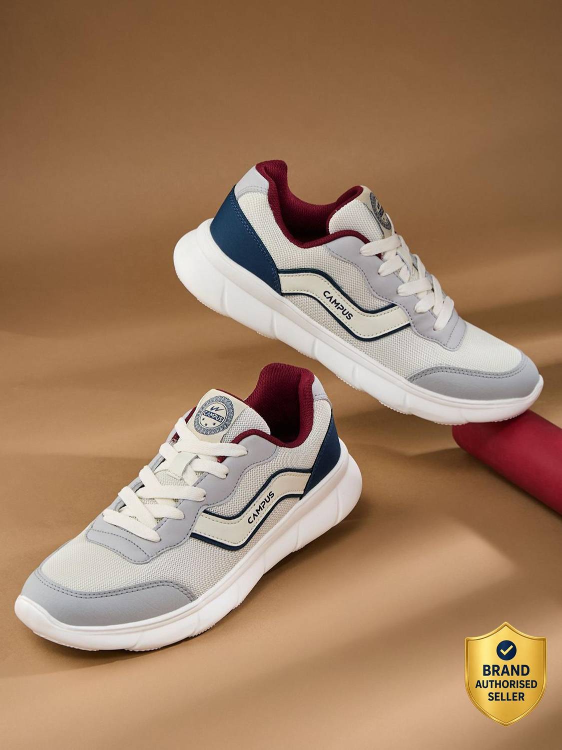 CAMPUS EVARO Men's White Running Shoes - Image 1