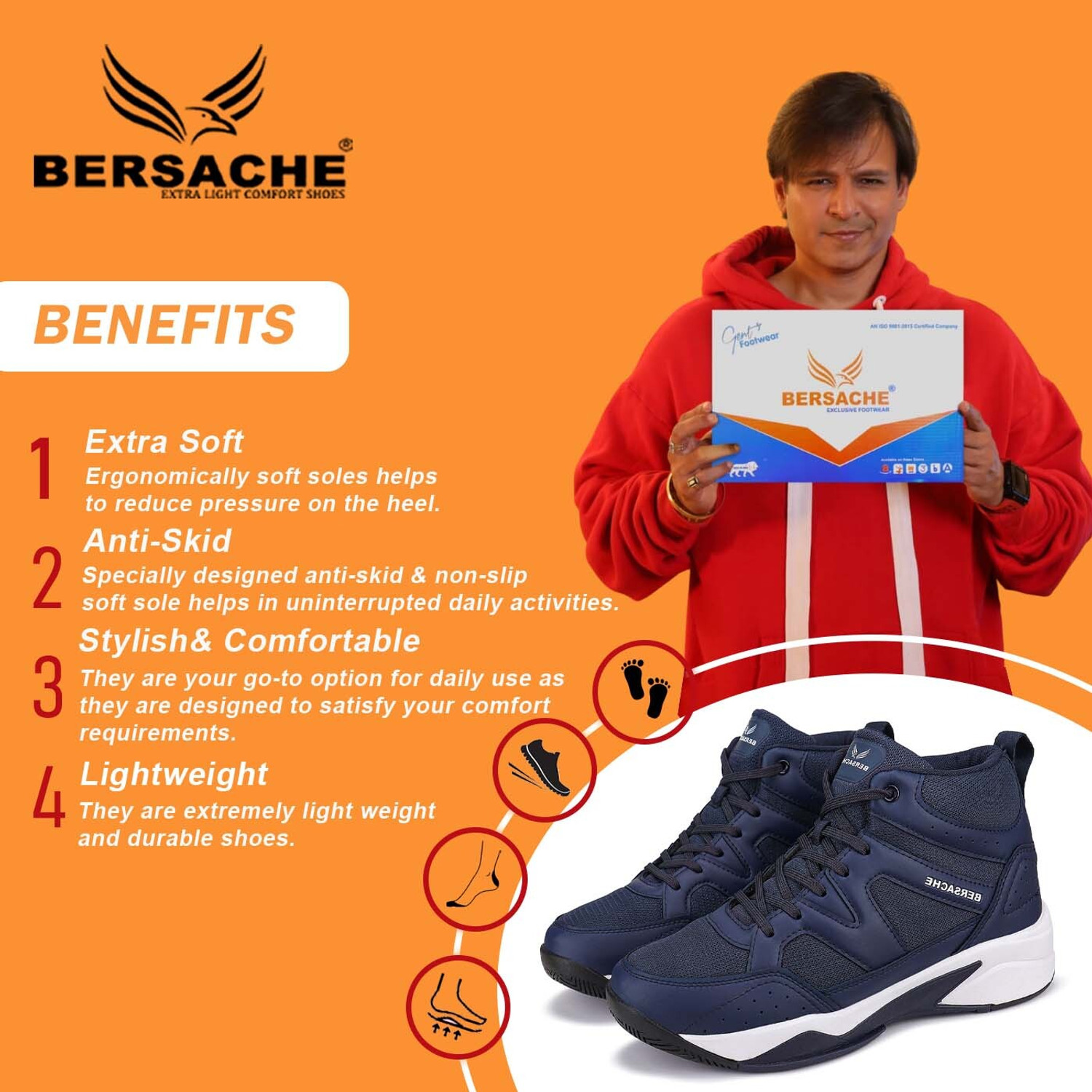 Image of BERSACHE Sneaker, Loafers ,Casual With Extra Comfort Sneakers For Men