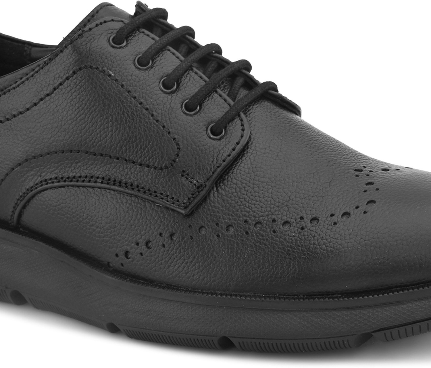 Image of VONTONY VT 605 Black Brogues For Men