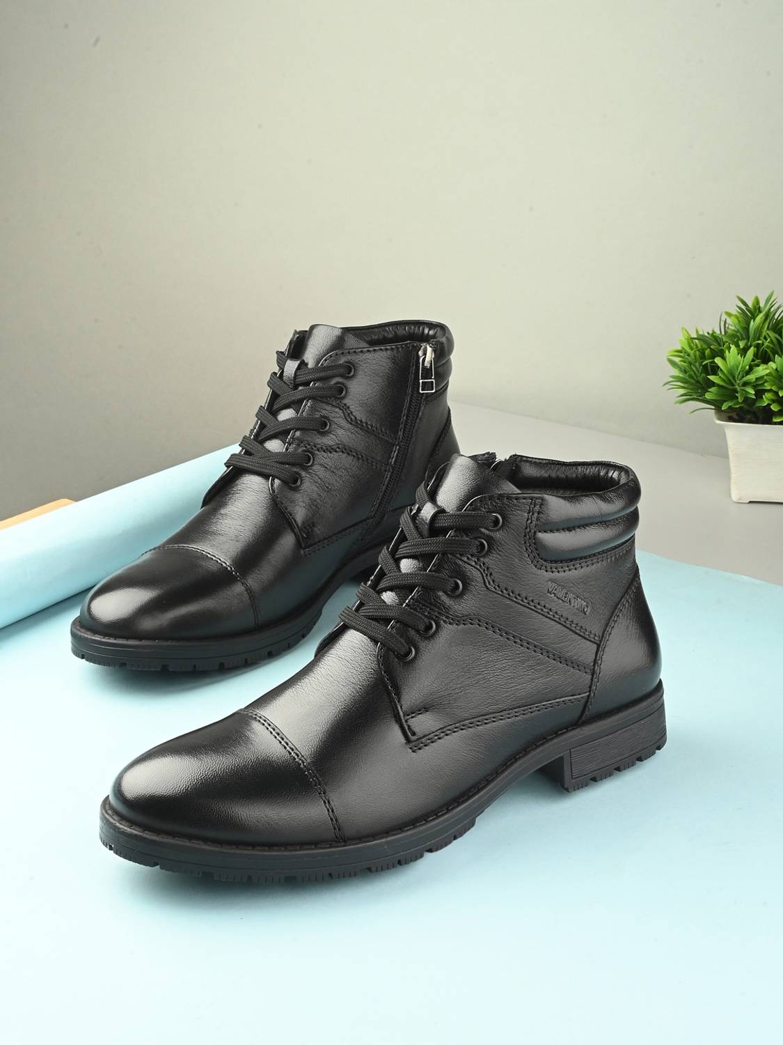 VALENTINO Men Black Boots - Image 1
