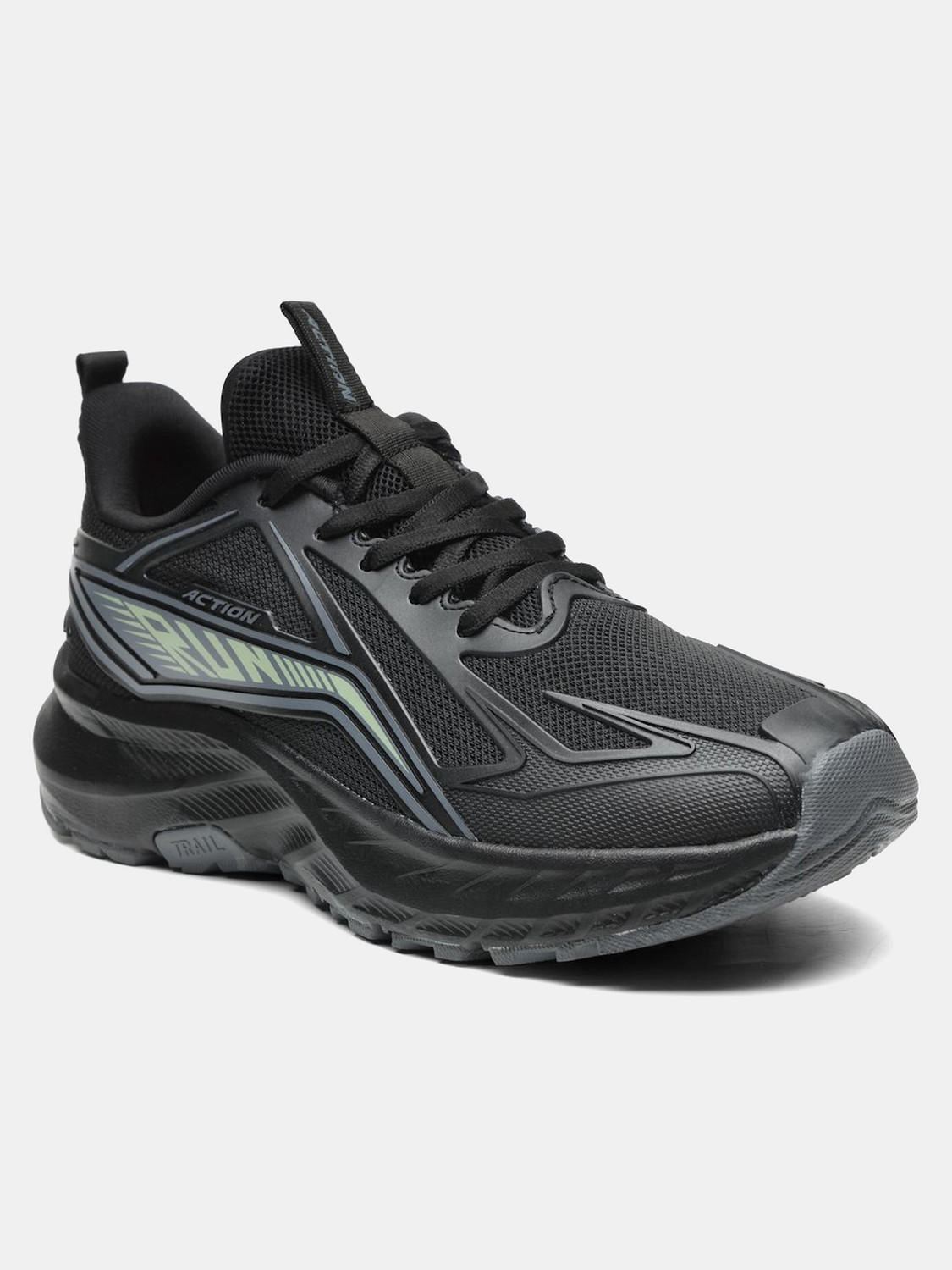 Image of action Athleo N-2007 Lightweight Comfortable Trendy Breathable Sports Lace-Up Running Shoes For Men