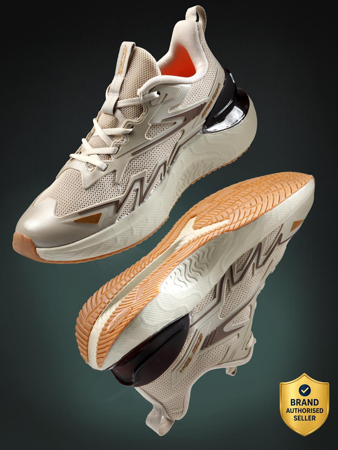 Image of action Athleo NITRO-1404 Lightweight Comfortable Durable Sports Lace-Up Running Shoes For Men