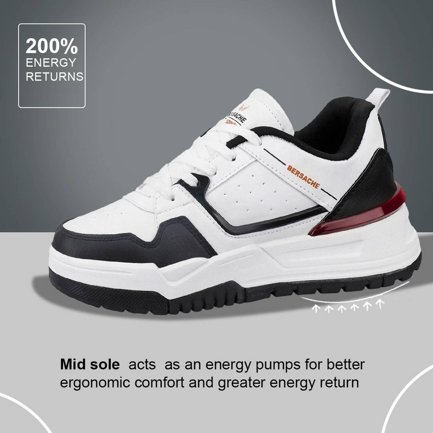 BERSACHE Casual Sneaker For Men Black - Image 5