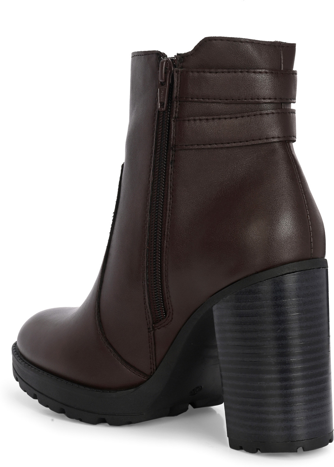 Image of EL PASO EL PASO Women Brown Faux Leather Casual Chelsea Boots Boots For Women