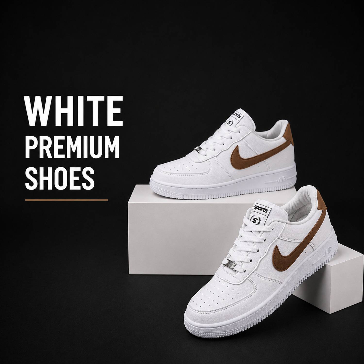 Leevax Men White Sneaker Shoes - Image 1