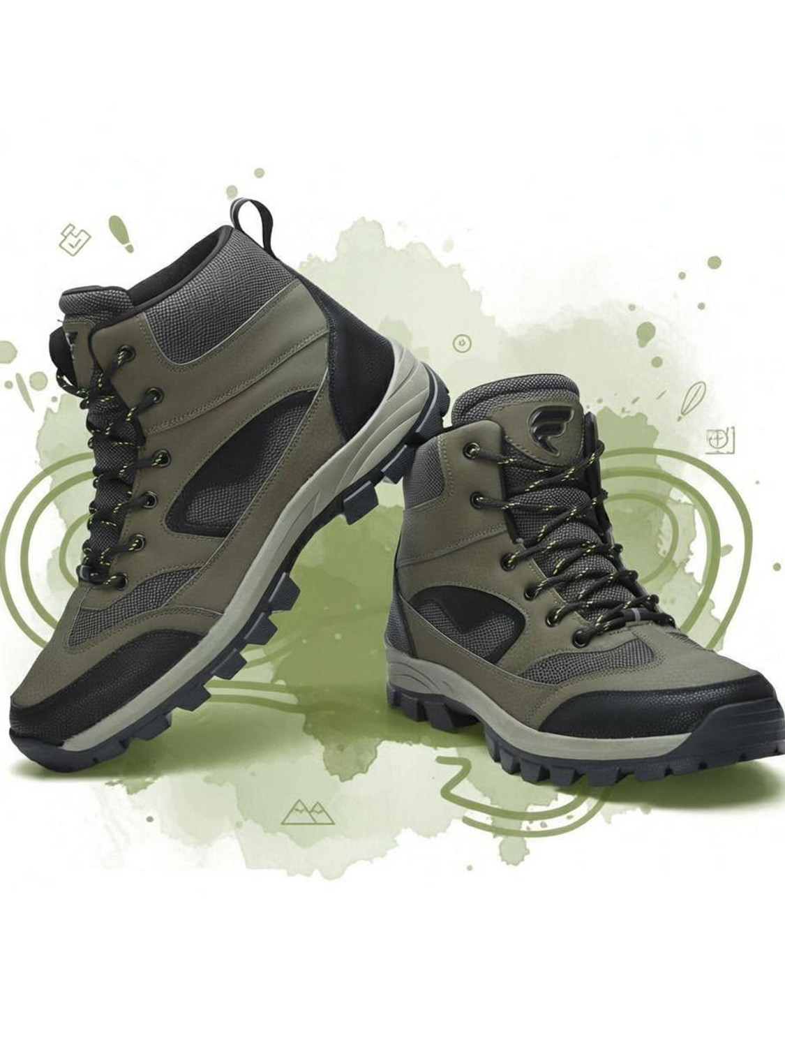 Image of Field Care HIKER Casual Fashion Mid-Top Lace-Up Anti-Skid Waterproof Comfort Adveture Outdoors For Men