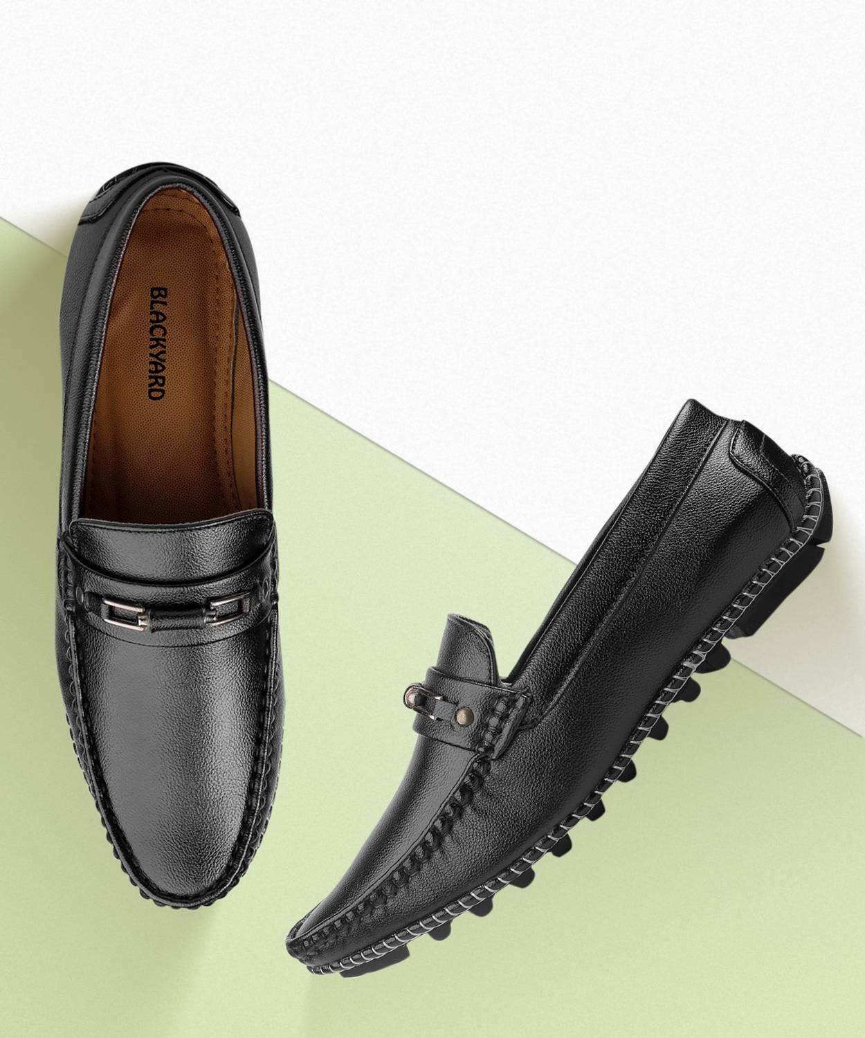 Blackyard Faux Leather shoes Loafers For Men