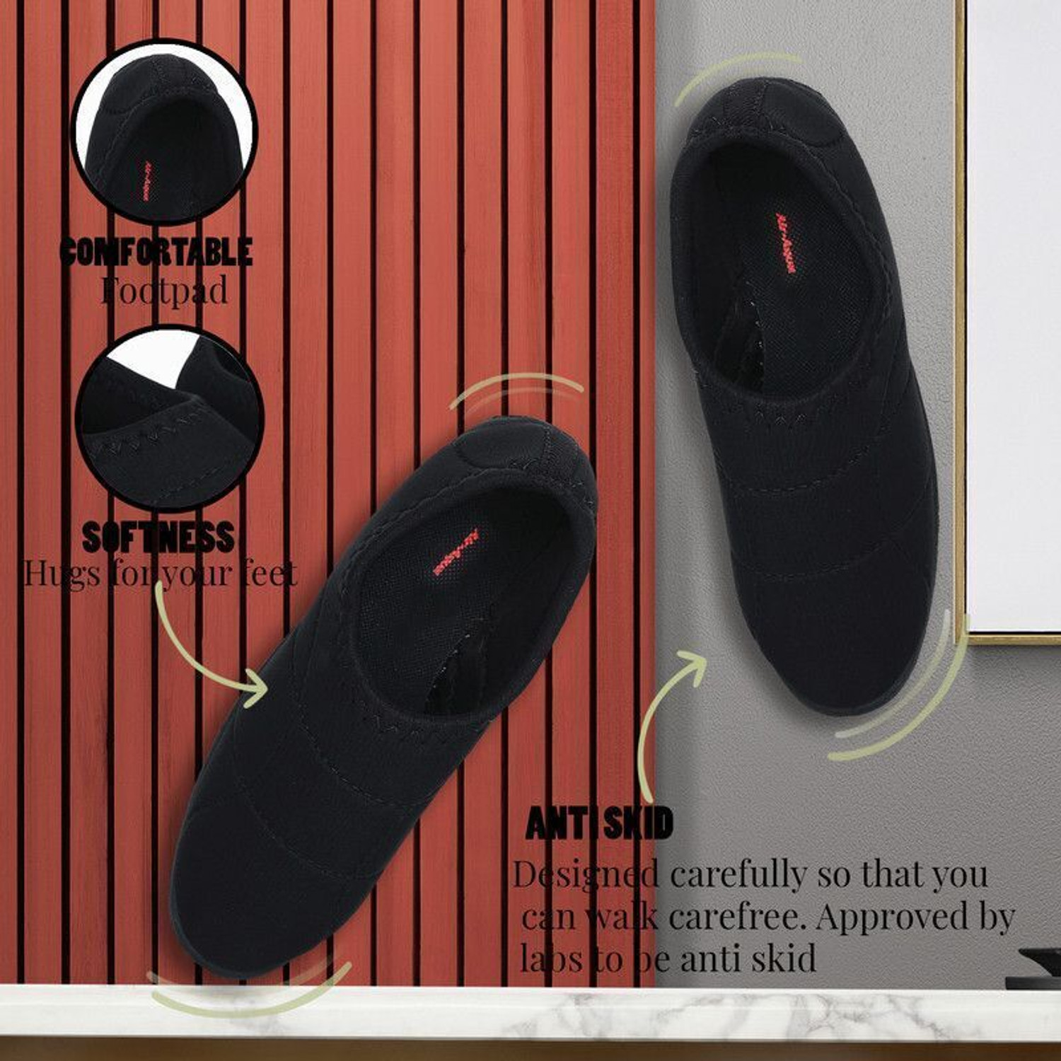 Image of airaqua Winter Bellies for Women Memory Foam Lightweight Comfortable Daily Wear Shoes Women Bellies