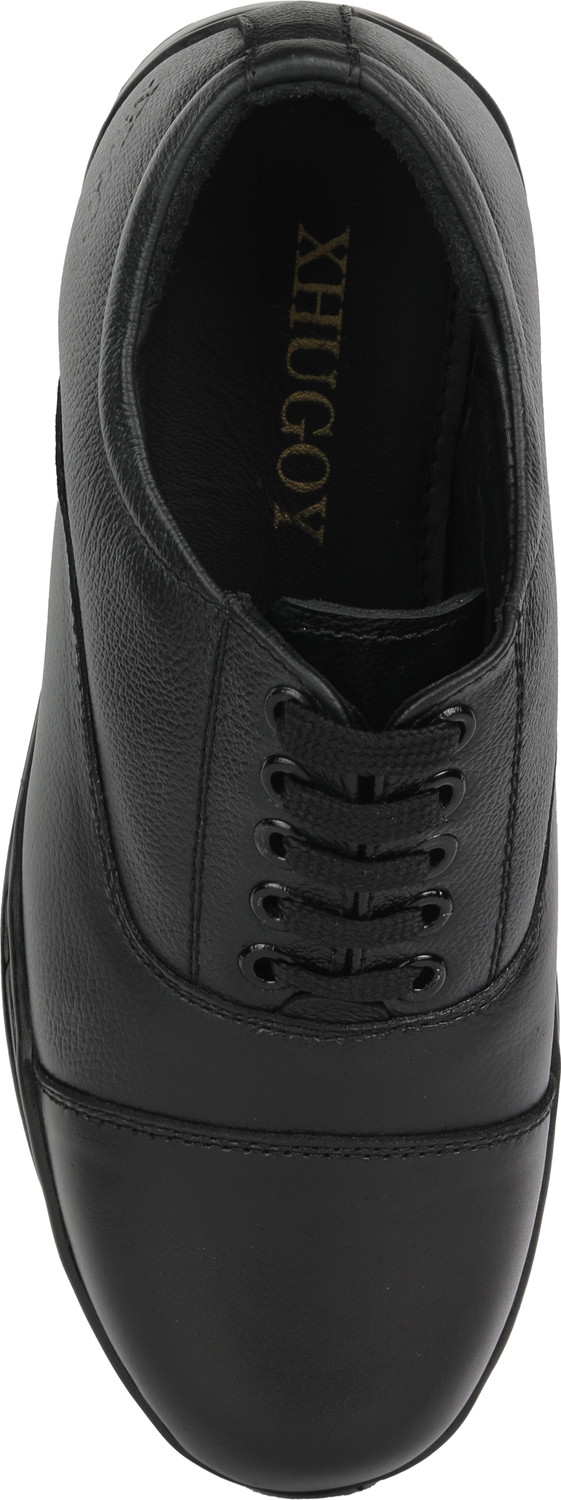 Image of XHUGOY XHUGOY WARDI CUT OXFORD SHOE IN BLACK|TAN COLOUR SIZE 3-11 FOR MEN WOMEN Oxford For Men