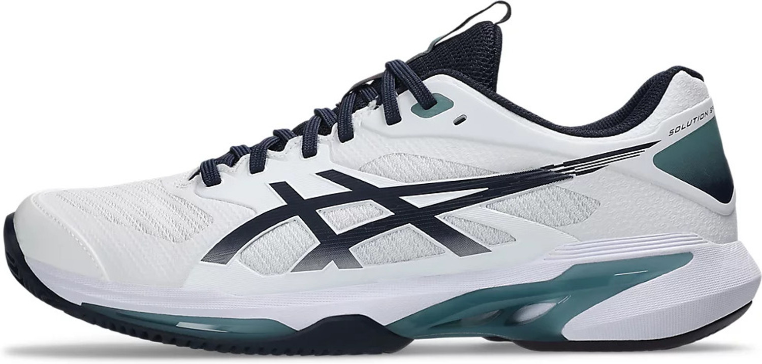 Image of Asics SOLUTION SPEED FF 4 CLAY Tennis Shoes For Men (White, 9)