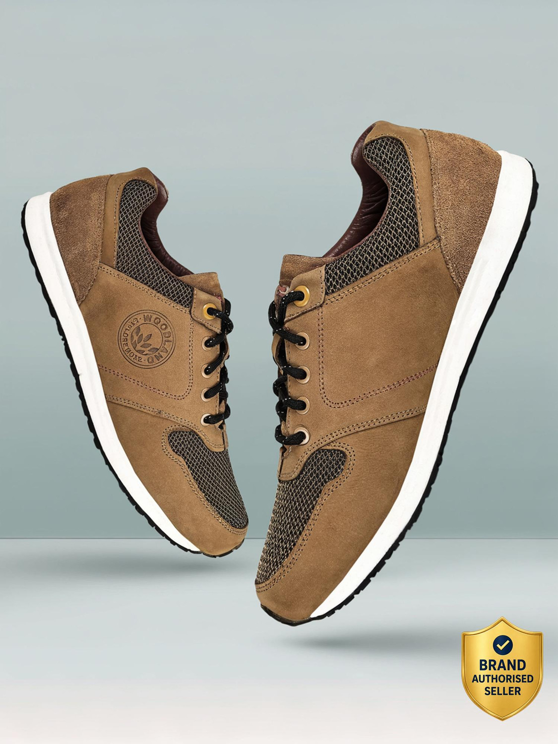 Image of WOODLAND Lace Up Lightweight Breathable Comfortable Daily Use Casuals For Men