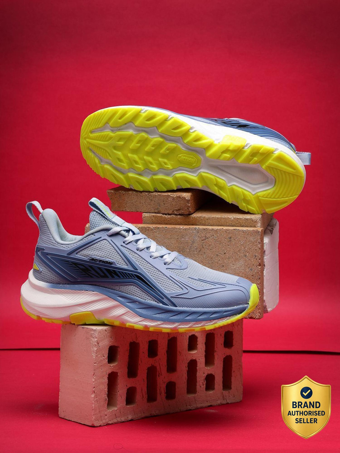 Image of action Athleo N-2007 Lightweight Comfortable Trendy Breathable Sports Lace-Up Running Shoes For Men
