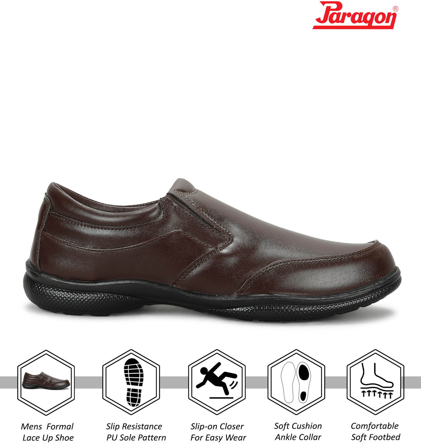 Image of Paragon Paragon Men's Formal Slip On Style Loafers| Durable, Sturdy Office Wear Loafers For Men