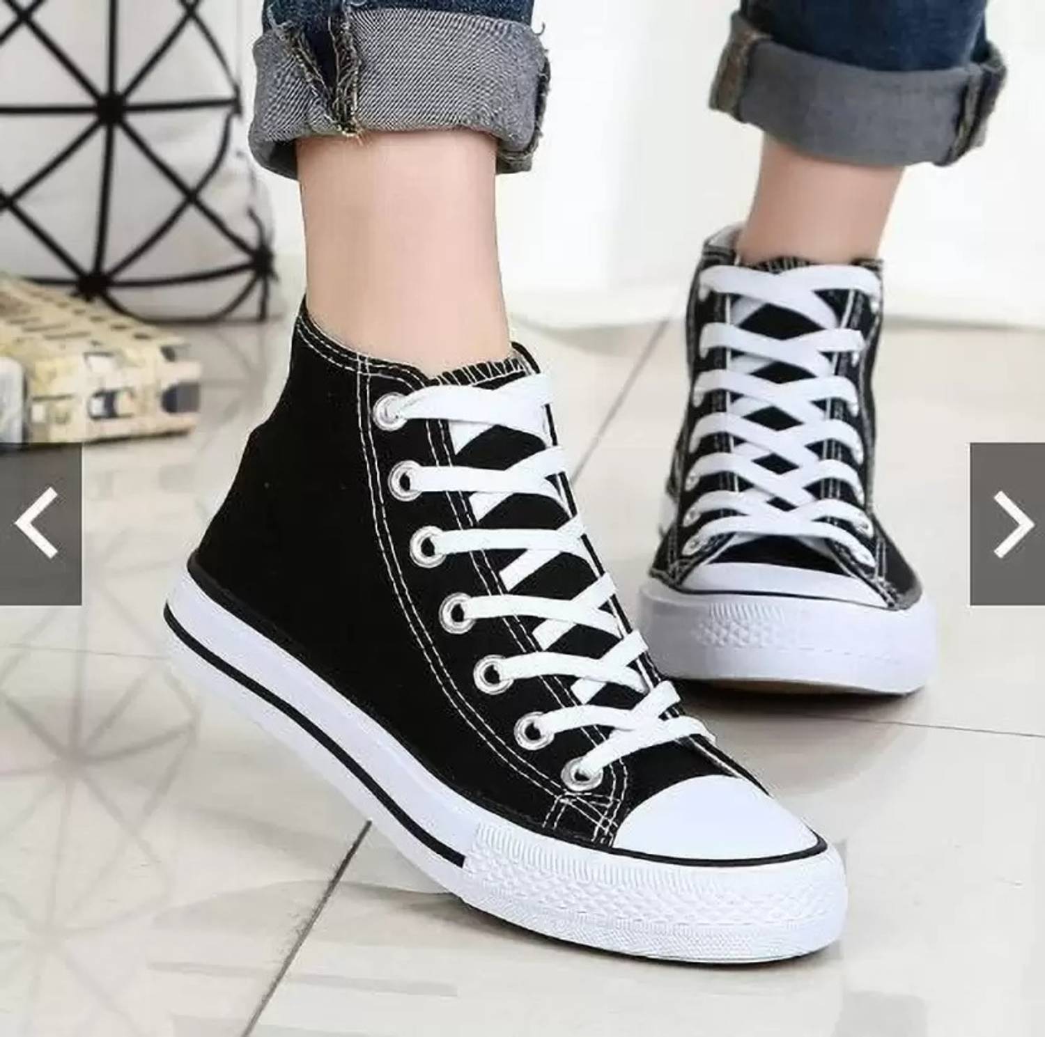 ALKERA High Tops Unisex Black - Image 2