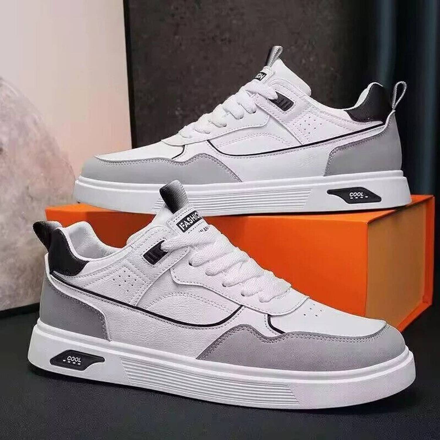 Echor ESGZWH03 White Men's Sneakers - Image 2