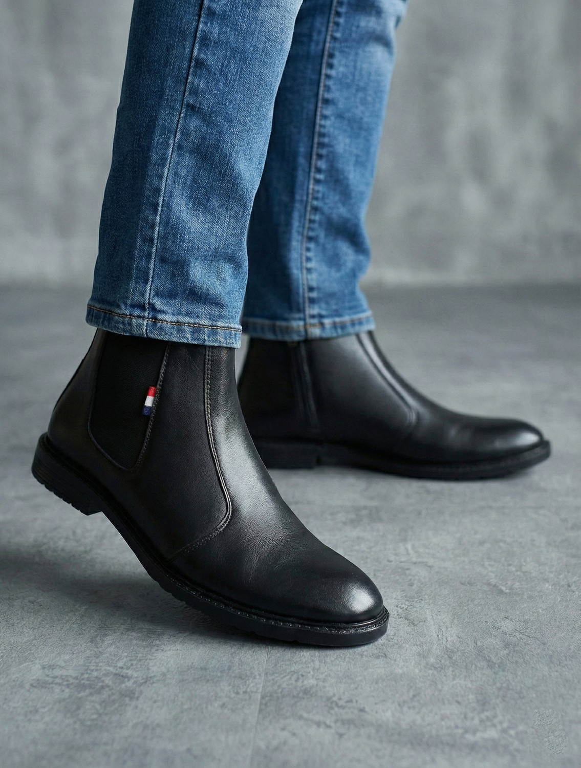 Image of EVICTA synthetic Leather Lightweaight Trendy Walking zip chalsea boot Boots For Men