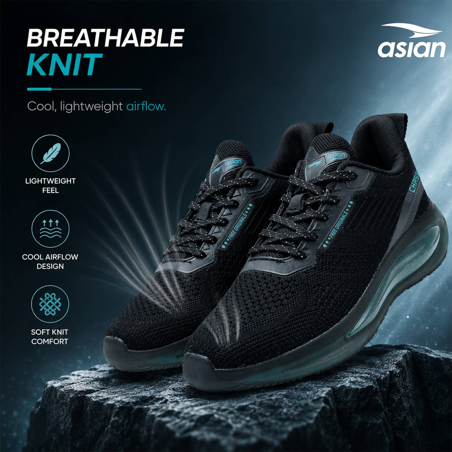 asian POWERPLAY-05 Men's Running Shoes - Image 4
