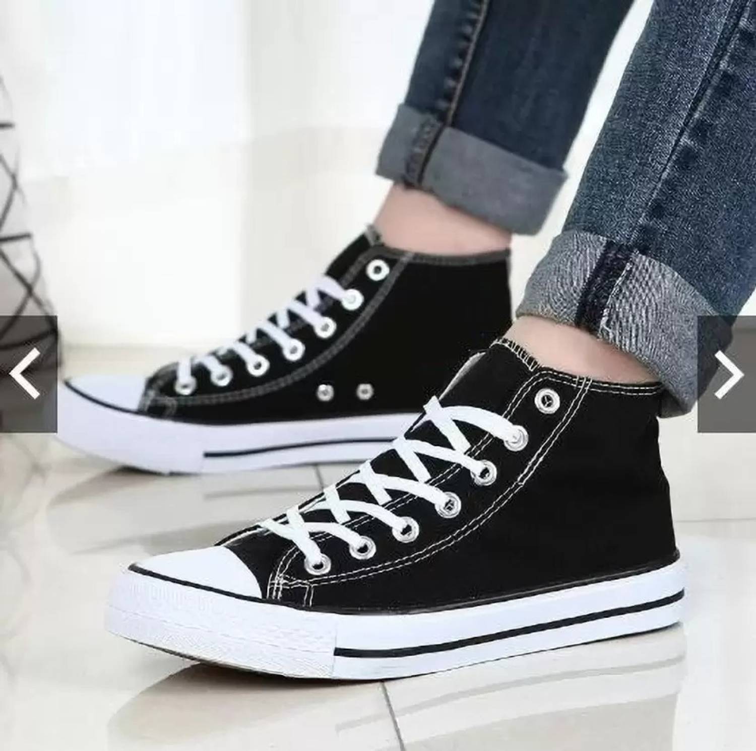 ALKERA High Tops Unisex Black - Image 4