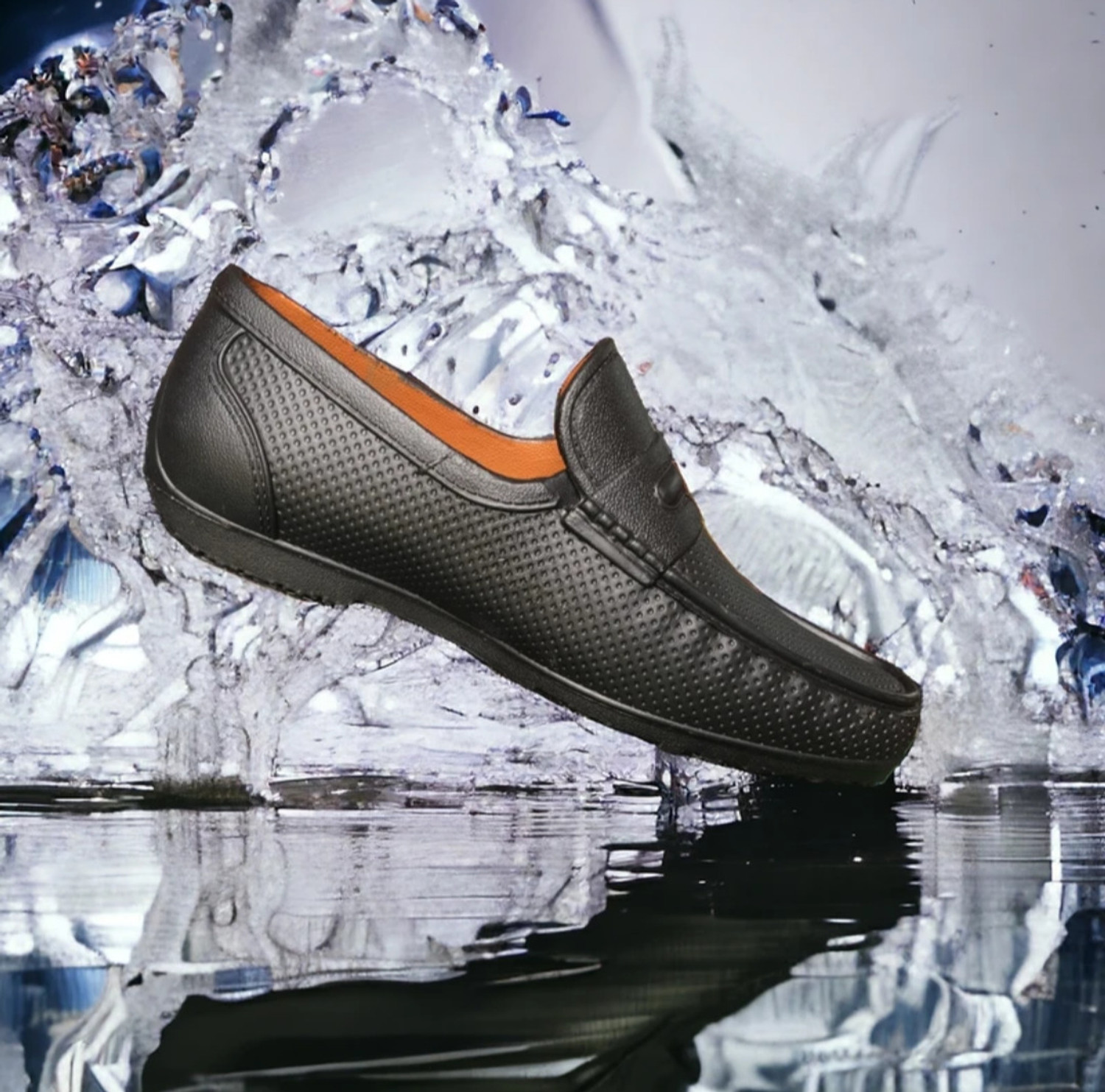Image of Aanbaan mens waterproof shoes for farmers use factory use camical use and dust proof Loafers For Men