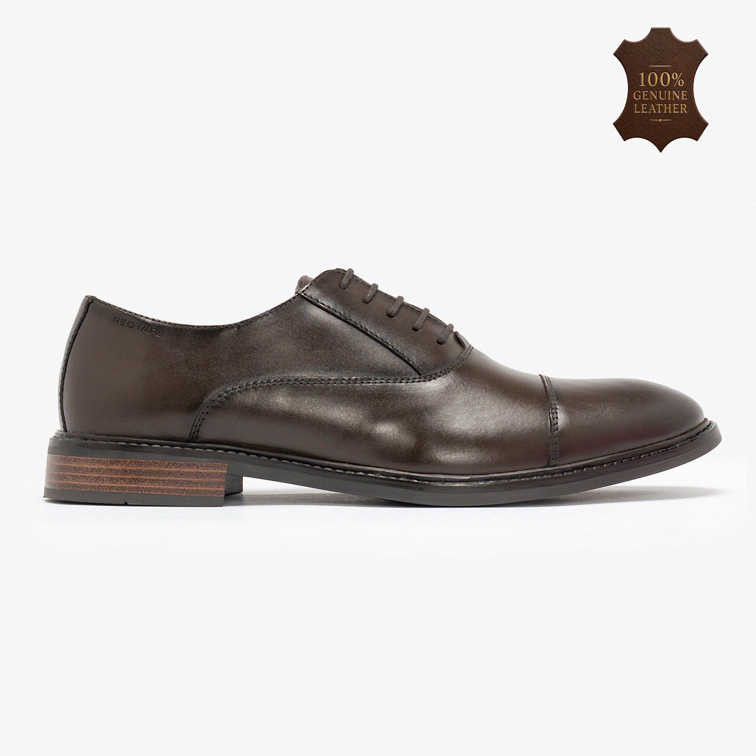 Image of RED TAPE Low-Cut Formal Dress Shoes. Oxford For Men (Brown, 10)