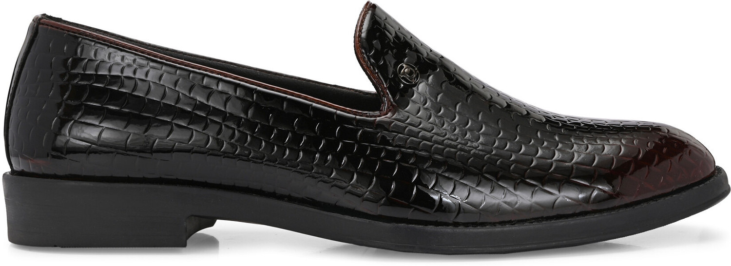 Image of INVICTUS Invictus Men Brown Faux Leather Formal Slip On Loafers Slip On For Men