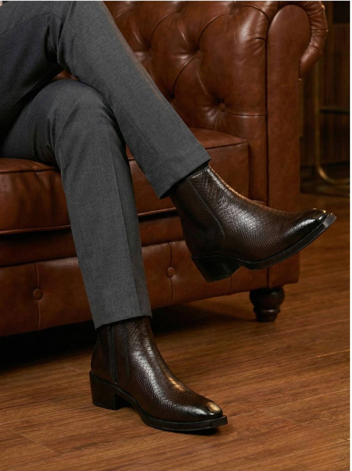 Knoos Men's Brown Boots - Image 2