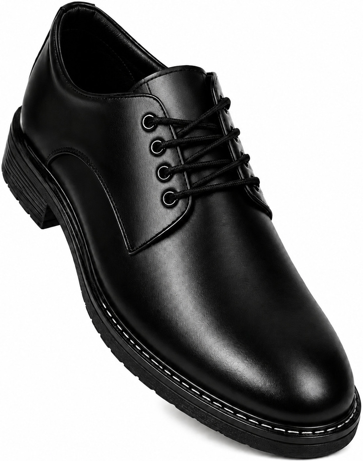 Image of UZ TRADE Comfortable Black Formal Lace-Up Shoes for Men|Office Wear,Wedding & Party Weart Party Wear For Men (Black, 6)