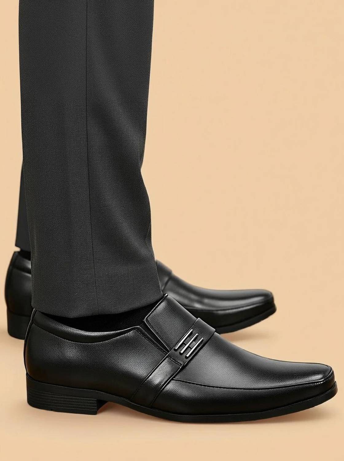 BELTRIX black formal shoes Slip On For Men