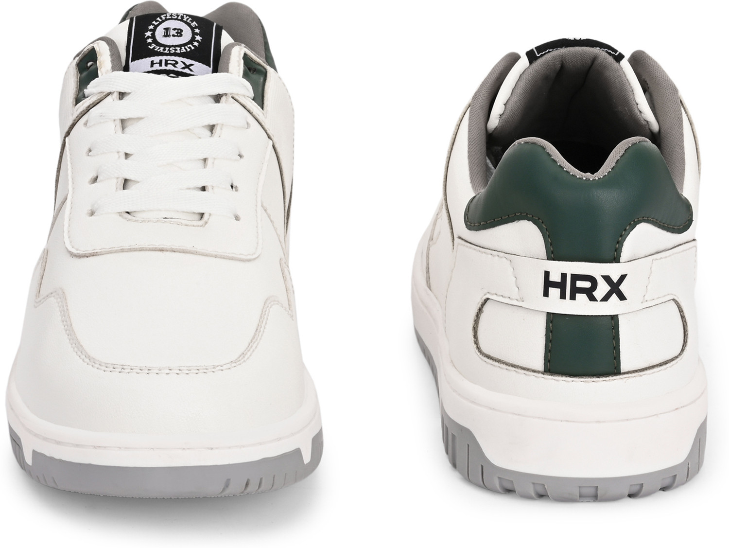 Image of HRX by Hrithik Roshan Premium Comfort Sneakers for Men | Daily Wear Lace-Up Shoes Sneakers For Men (White, 8)