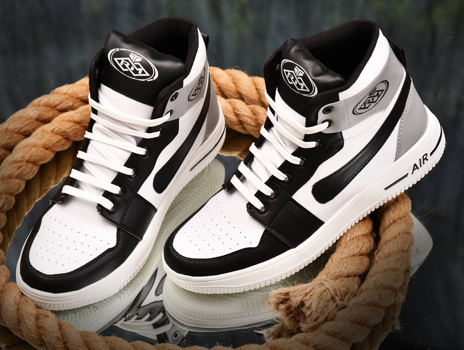 KRITON Men's White Sneakers - Image 4