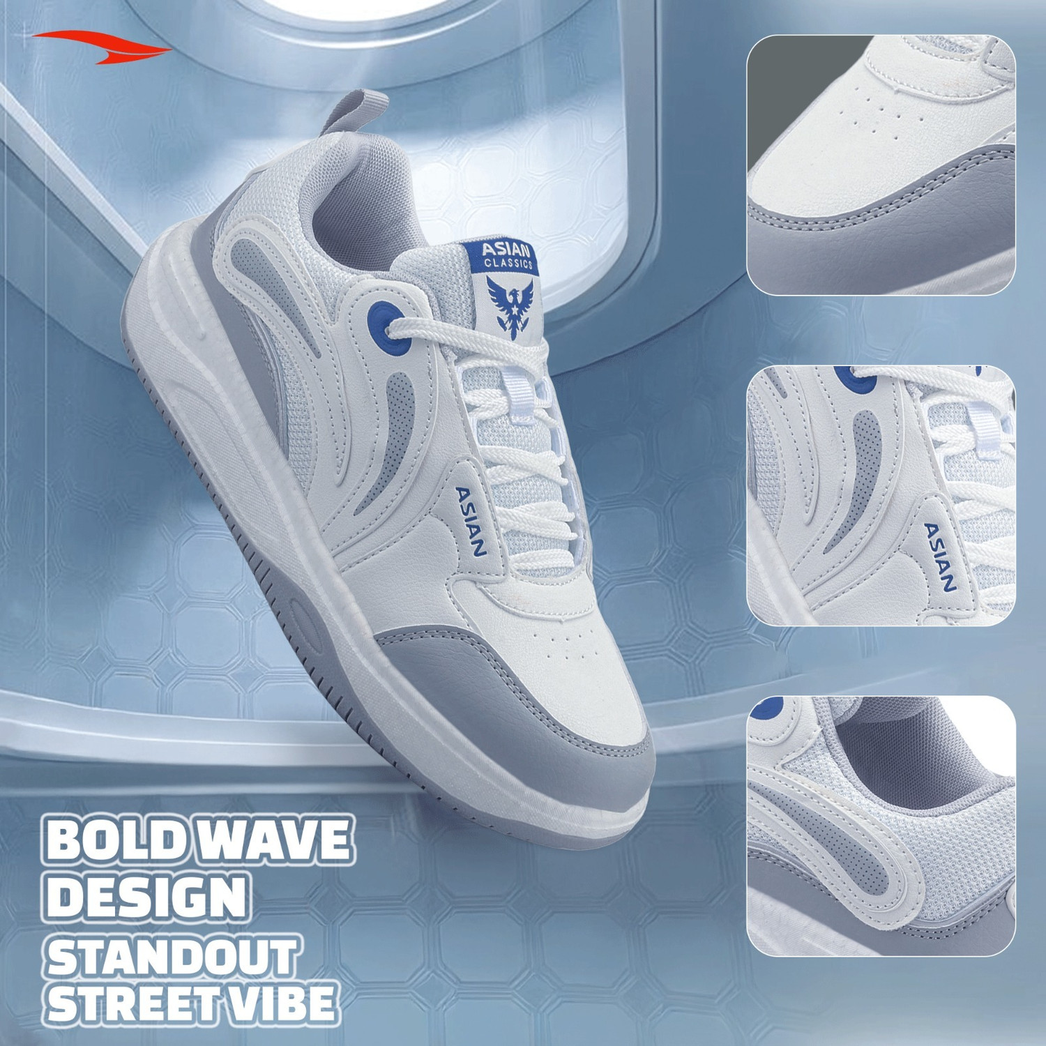 Image of asian Hypercushion Mojo-08 Men's Sneaker with E-TPU Cushioning & Memory Foam Sneakers For Men