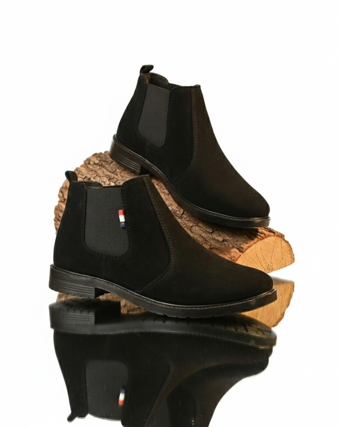 Image of Marcino Red leven Suide Leather Walking Outdoor Slip On Chelsea Boots Boots For Men